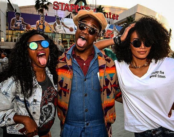 Pearl Thusi, Scoop Makhathini and MS Cosmo. Photo: Instagram