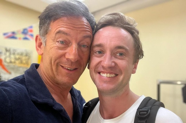Jason Isaacs has shared some cute reunion snaps of him and his former on-screen son, Tom Felton. (PHOTO: Instagram/ therealjasonisaacs)