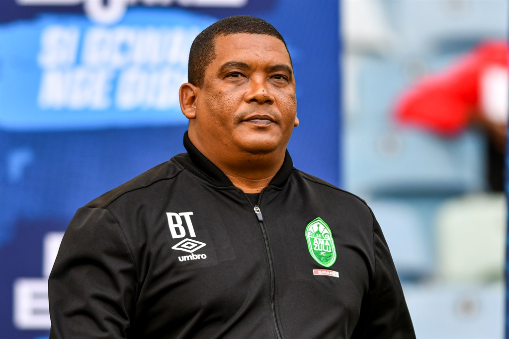 Brandon Truter, head coach of AmaZulu FC during the DStv Premiership match between AmaZulu FC and Richards Bay at Moses Mabhida Stadium on October 05, 2022 in Durban, South Africa. (Photo by Darren Stewart/Gallo Images),«Æ<½¦>?¦½?Ië\o$?