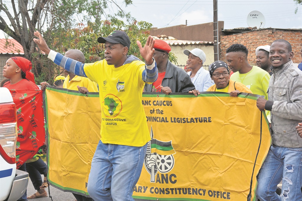 Students and members of the ANC Women’s League marched to Tshwane North College yesterday. 