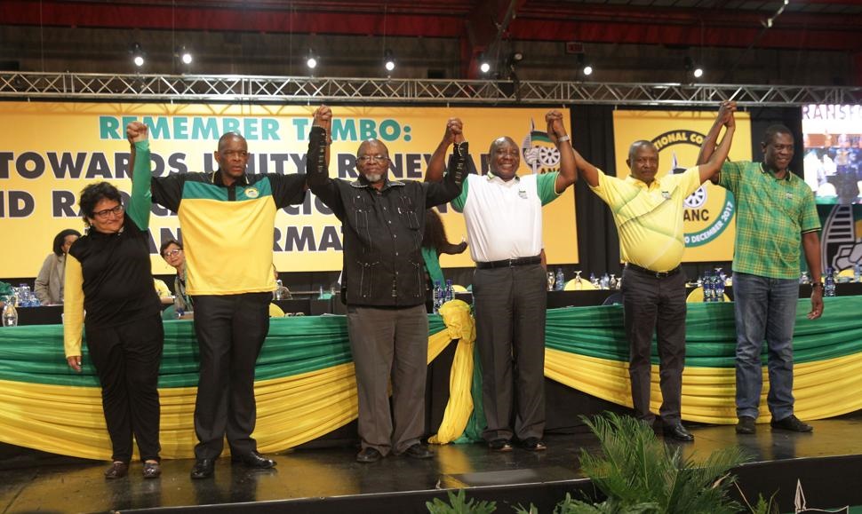The ANC's top six NEC members. Picture: Motshwari Mofokeng/ANA