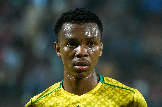 Boitumelo Radiopane of South Africa during the 2022 COSAFA Cup quarter final match between South Africa and Mozambique at King Zwelithini Stadium.
