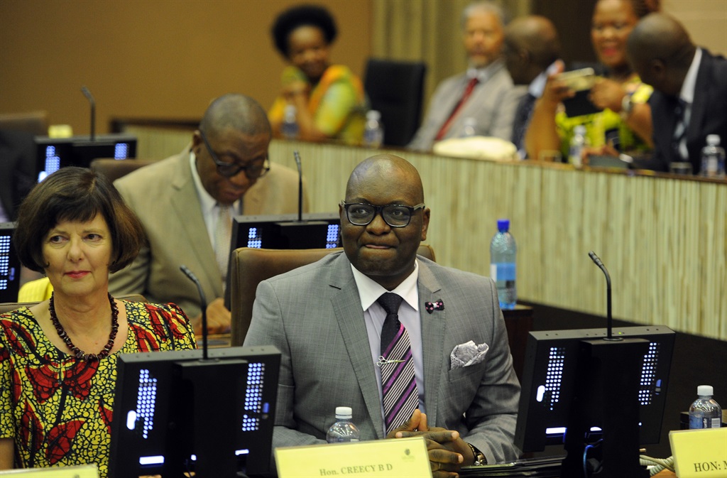Premier David Makhura delivers his state of the province address. Picture: Felix Dlangamandla/Netwerk24