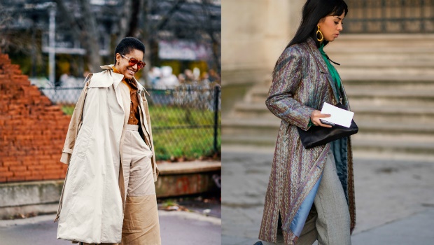 Extra long trench coats are all you need this season.