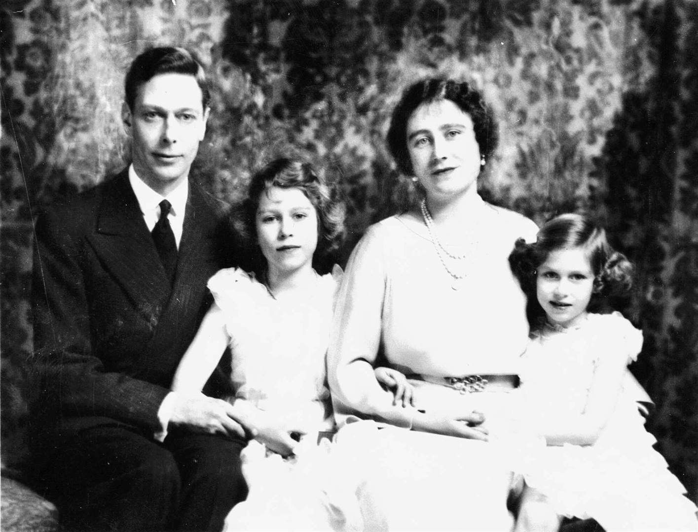 In this 1937 file photo, King George VI and his wife Queen Elizabeth pose with their daughters, Princess Elizabeth and Princess Margaret. Photo: AP