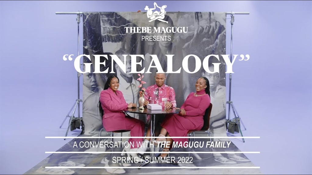 A screenshot from Thebe Magugu's spring/summer 2022 fashion film Geneaology. (Thebe Magugu/ YouTube) 