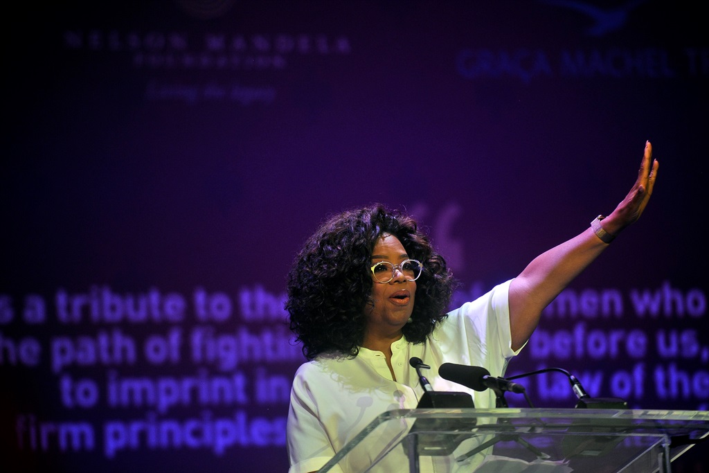 Oprah Winfrey is pictured at the Is’thunzi Sabafazi Women's Dialogue at the University of Johannesburg. Picture: Rosetta Msimango/City Press