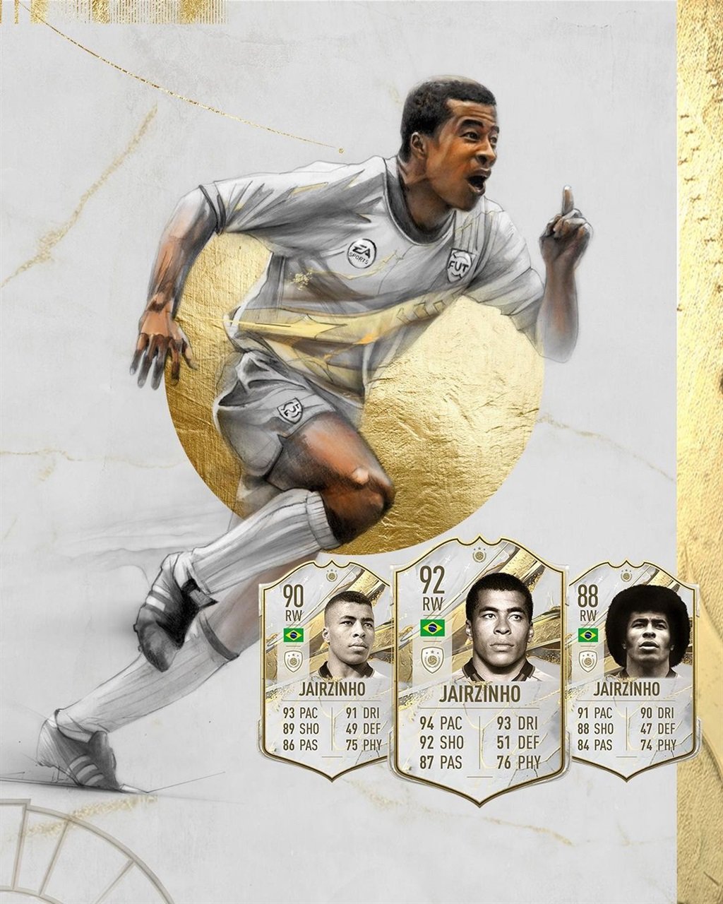 Jairzinho's FIFA 23 FUT Icon card.