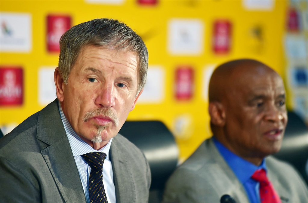 Bafana Bafana head coach Stuart Baxter and team manager Barney Kujane.Picture: Lucky Morajane/file