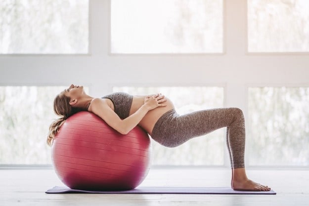Gentle stretching and yoga is excellent for the pregnant body.
