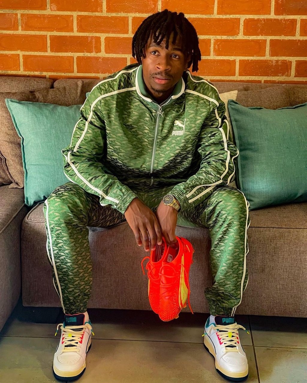 Terrence Mashego in the PUMA T7 tracksuit.