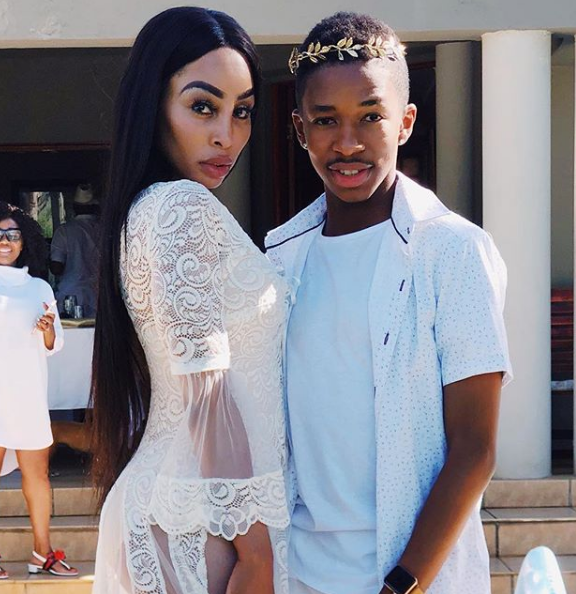 Khanyi Mbau and her younger brother, Lasizwe. Photo: Instagram