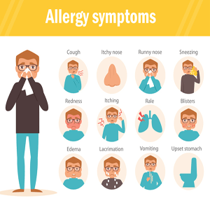There are many different allergy symptoms. 