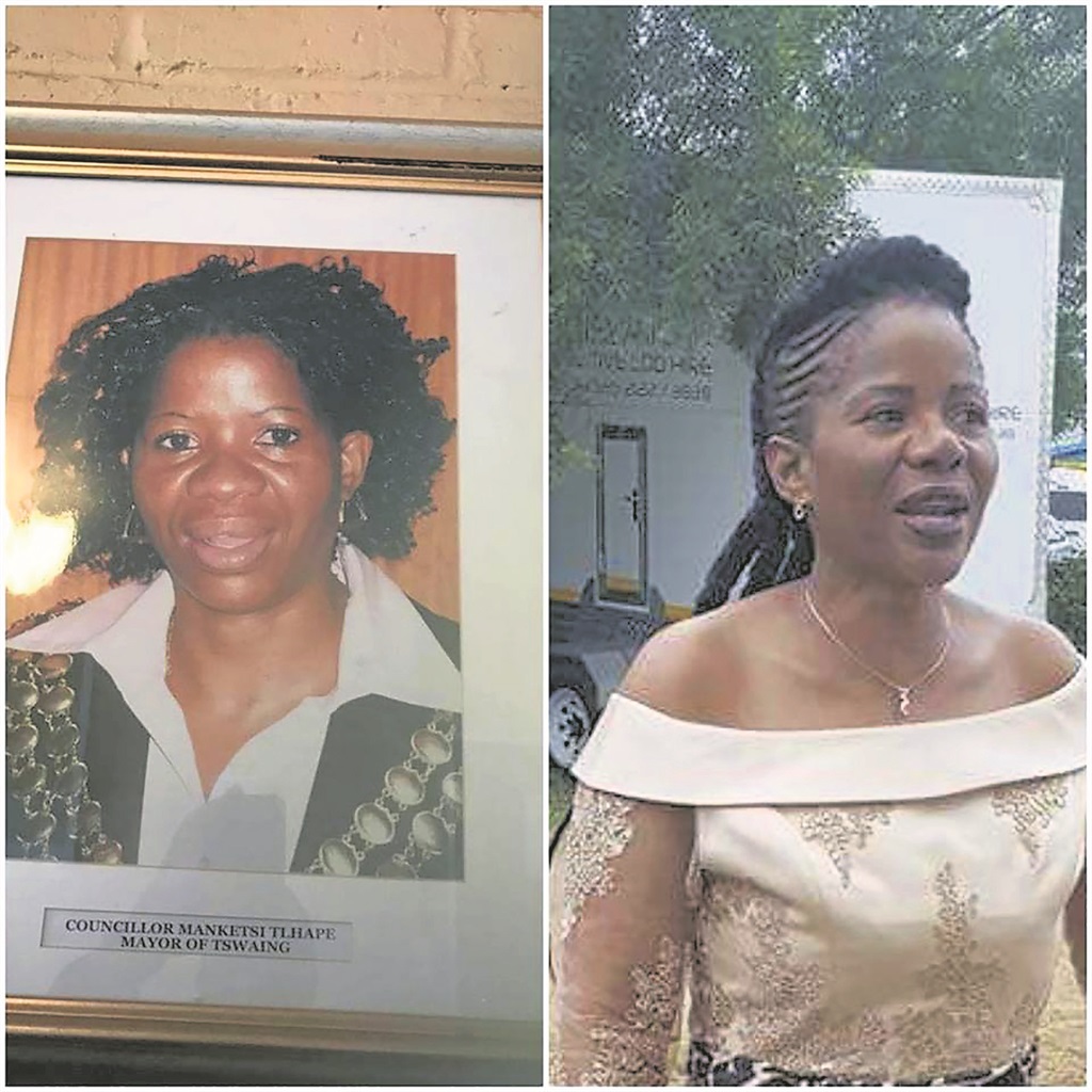 Facebook collage photos show how MEC Manketse Tlhape looked before and after the nose operation. 