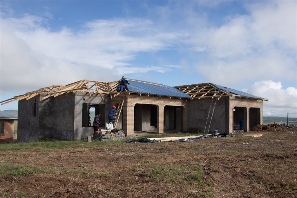 The construction of Sibongiseni Sandlana s house  