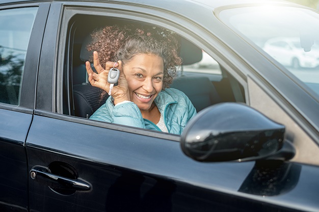 Black woman buying car