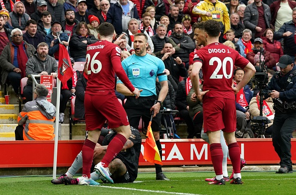 Constantine Hatzidakis is being investigated after appearing to elbow Liverpool star Andrew Robertson in the face. 