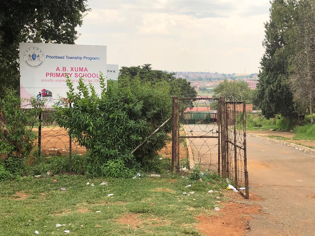 The entrance to AB Xuma Primary School where more than 80 learners were assaulted.PIcture: Juniour Khumalo