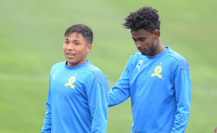 Marcelo Allende and Abubeker Nasir at training