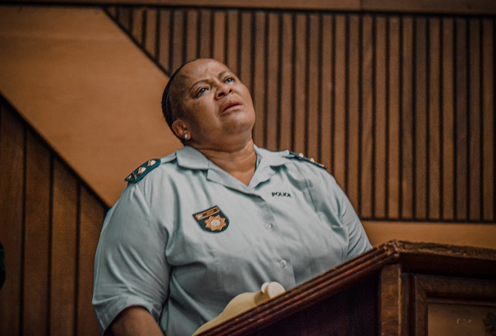 Major General Zodwa Molefe cries during memorial