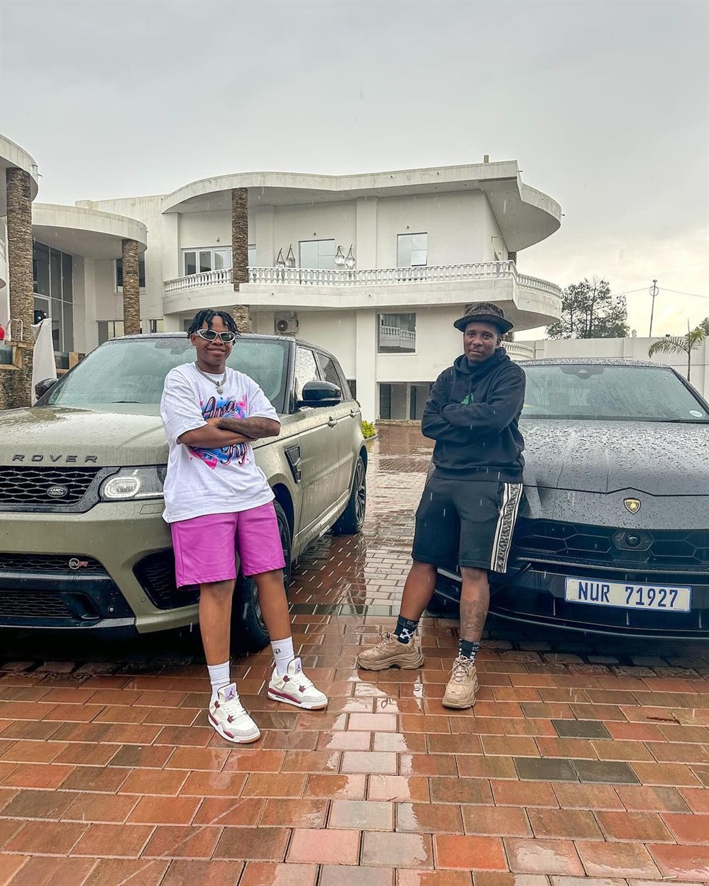 ?Royal AM's Andile Mpisane and YouTube sensation Khanya Hlubi, aka Ghost Hlubi ?shared some content they created together at Mpisane's home in Durban.