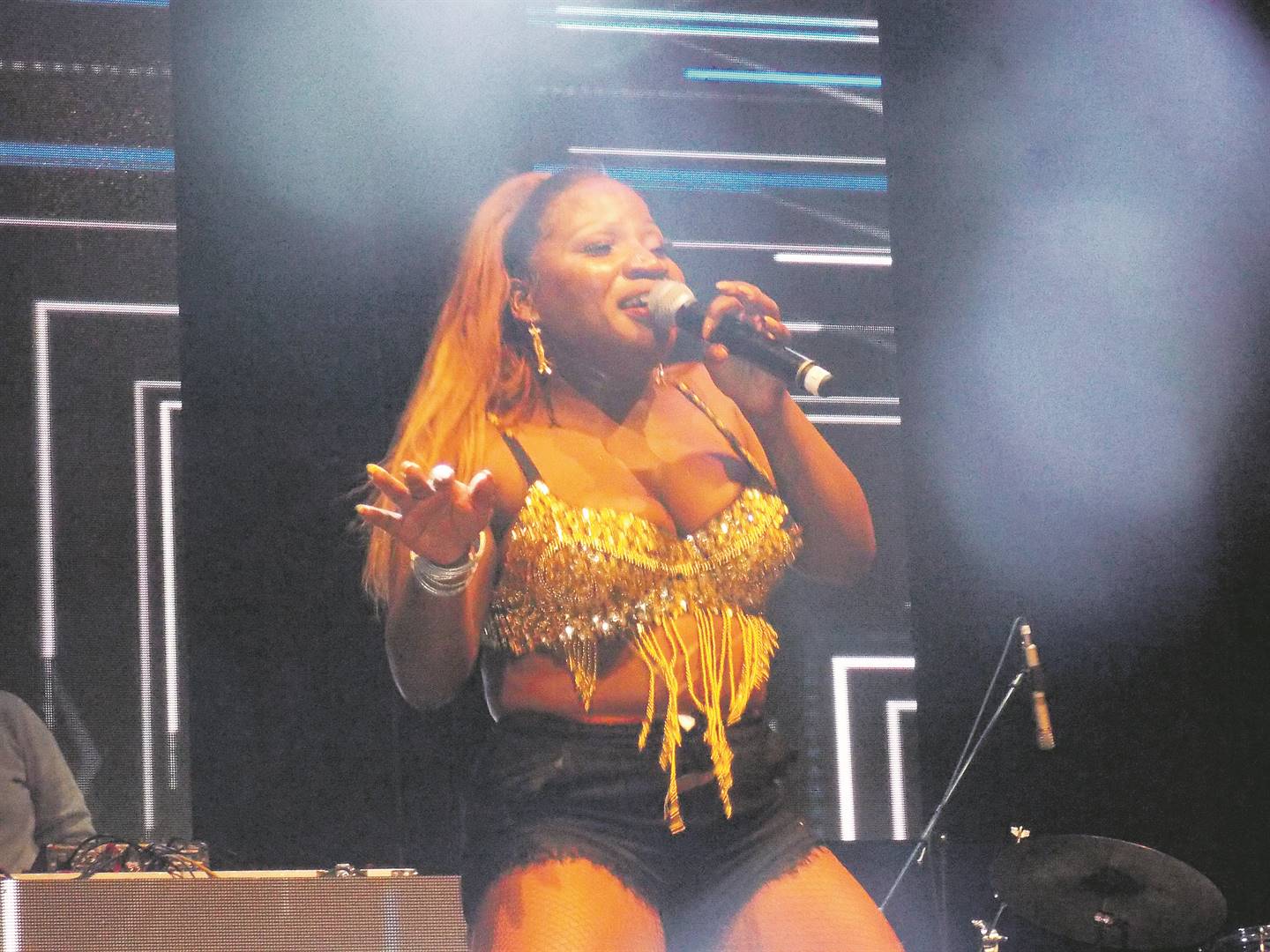 Makhadzi stole the show at the Moretele Tribute Concert in Mamelodi, Tshwane, at the weekend.          Photo by Aaron Dube