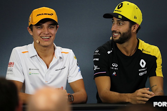 Daniel Ricciardo (right) and his 2021 McLaren team mate, Lando Norris. (TeamTalk)