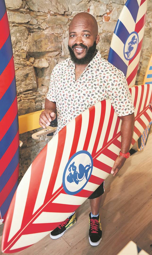 SURF KID AT HEART Sal Masekela fell in love with surfing as a child. Picture: Supplied