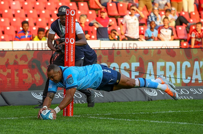 Cornal Hendricks scores a try against the Lions.