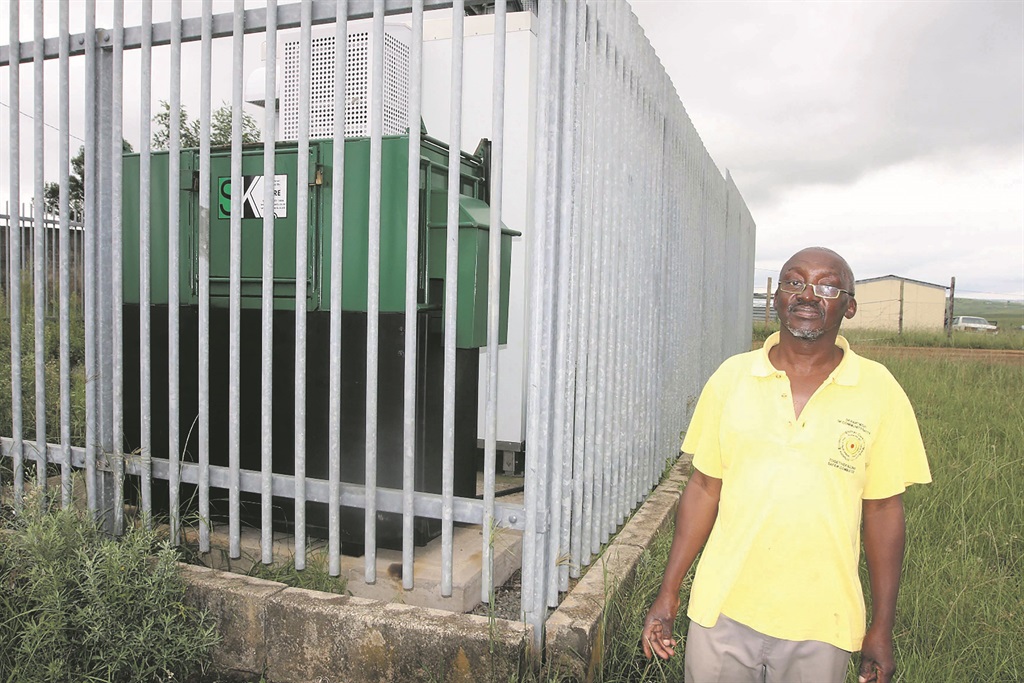 Mazwi Godlo was over the moon when a truck took away the generator on Tuesday.      Photo by Mbulelo Sisulu