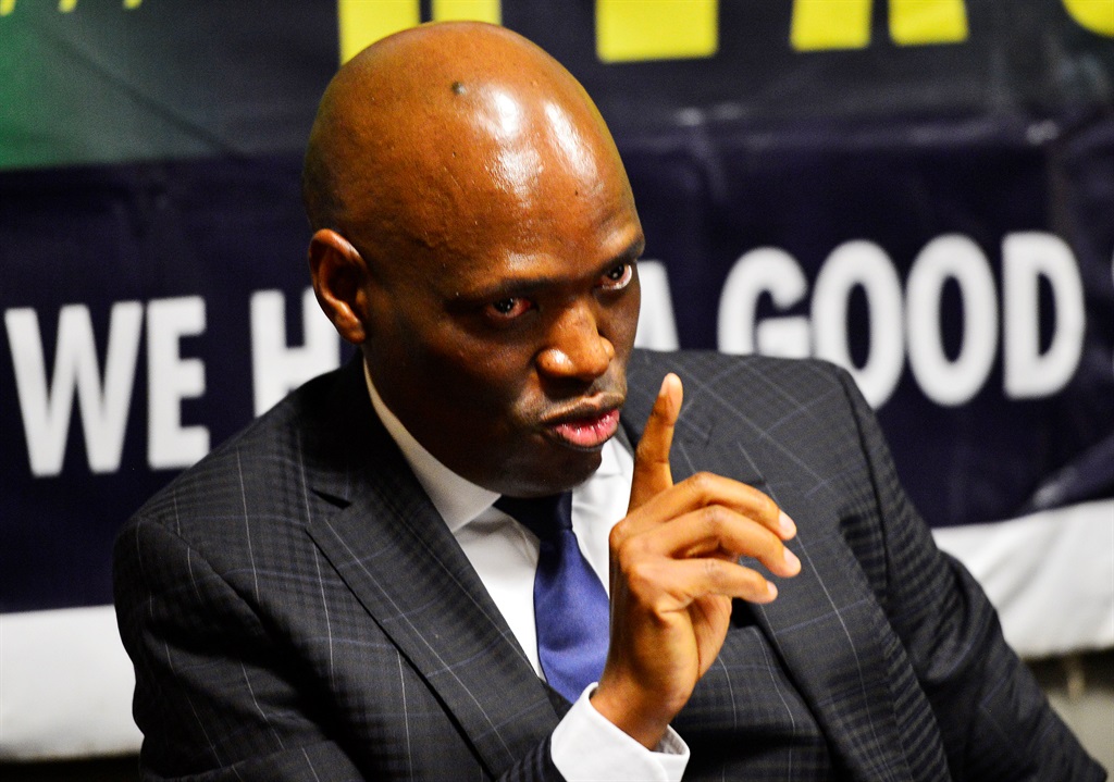 Hlaudi Motsoeneng at a press briefing in August 2017. Picture: Themba Makofane: 