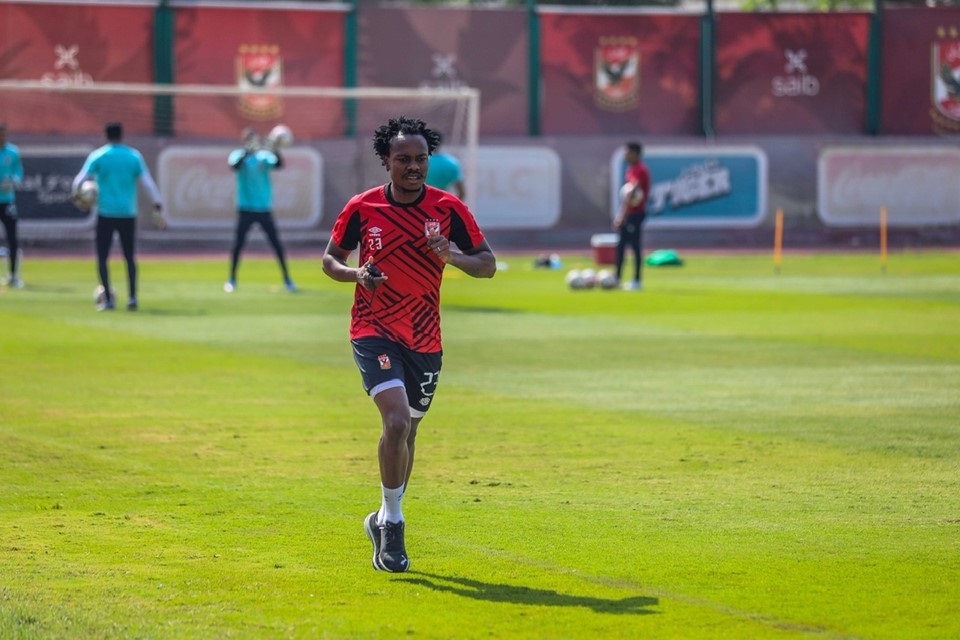 Percy Tau is back at training with Al Ahly