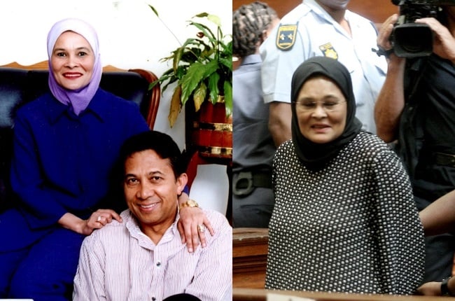 Taliep Petersen with his second wife, Najwa. In 2008 she was sentenced to 28 years in jail for plotting his murder. (PHOTOS: Supplied, Gallo Images/Getty Images)