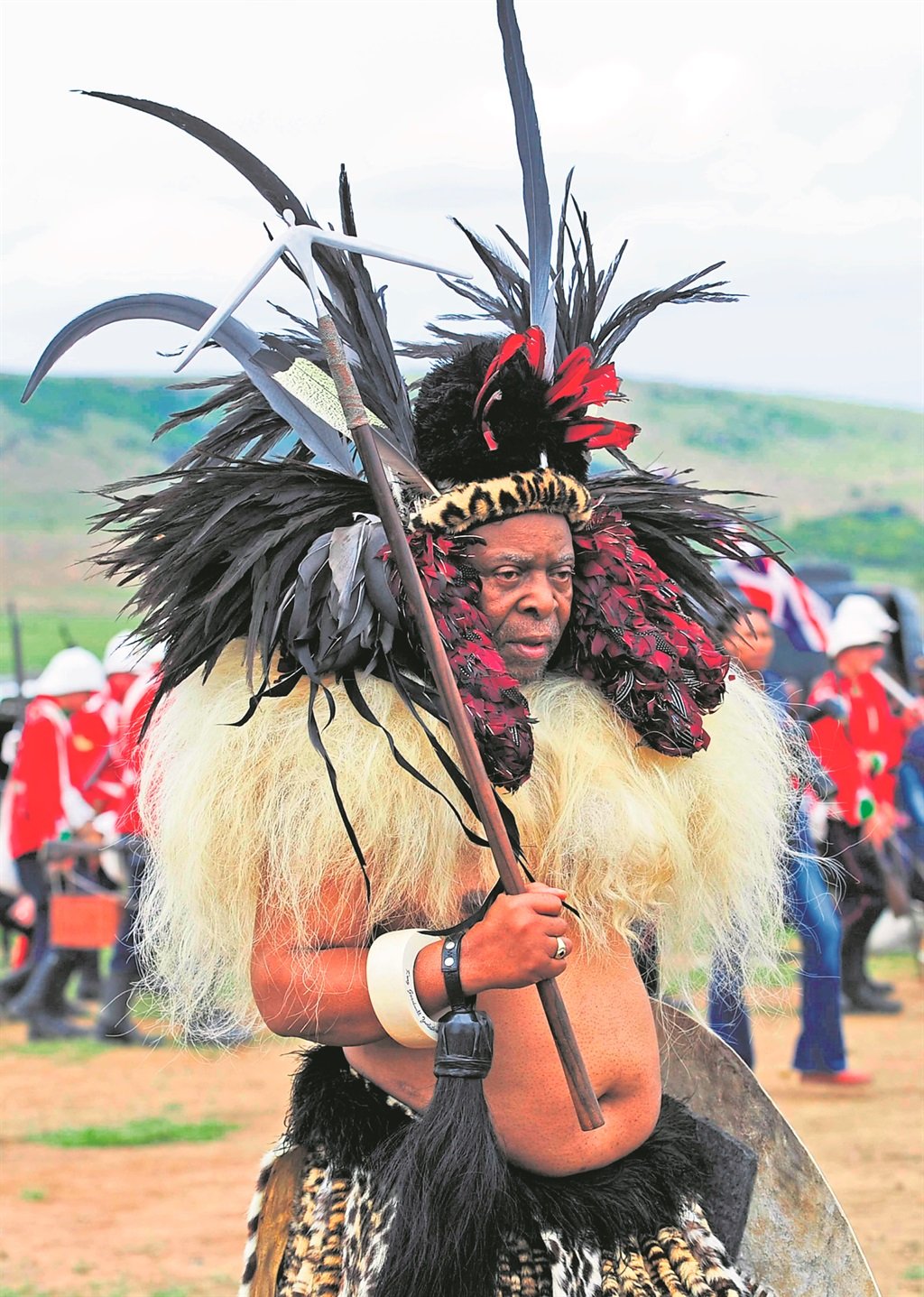 Zulu King Goodwill Zwelithini will receive his second honourary doctorate at the University of Zululand this week for combating social ills among the youth. The picture was taken in January 2016 during a re-enactment of the battle of Isandlwana in Nquthu, which the Zulus won in 1879, conquering the strongly armed British army. Picture: Tebogo Letsie