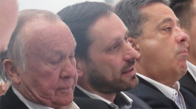 The Steinhoff executive earlier this year are from left Christo Wiese, Ben la Grange and Markus Jooste. (Photo: Netwerk24)