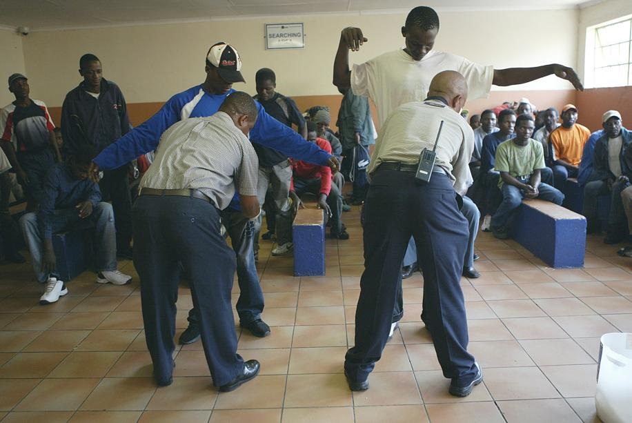 Police search people suspected of being in SA illegally. Photo: Tebogo Letsie/City Press