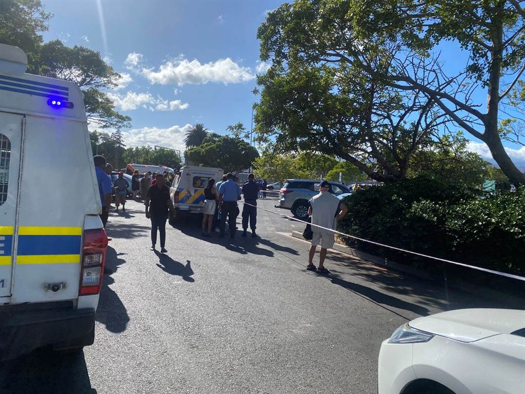 A woman was shot and killed at the municipal offices in Strand, Cape Town. Photo: Yaseen Gaffar Facebook