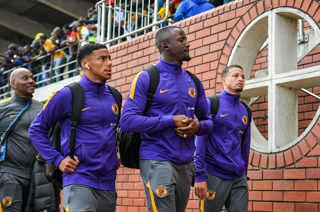 Chiefs players arrive during the DStv Premiership match between Royal AM and Kaizer Chiefs at Chatsworth Stadium on August 06, 2022 in Durban,