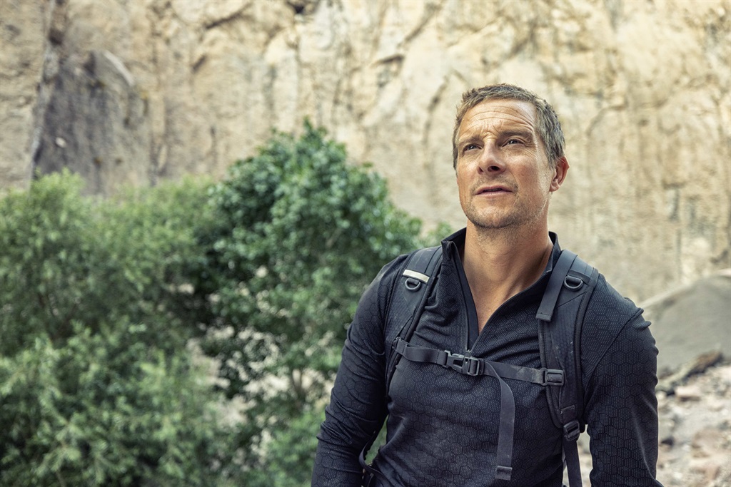 Bear Grylls in the Sierra Nevada Desert Gorge in Running Wild with Bear Grylls: The Challenge. (Photo: National Geographic/Ben Simms)