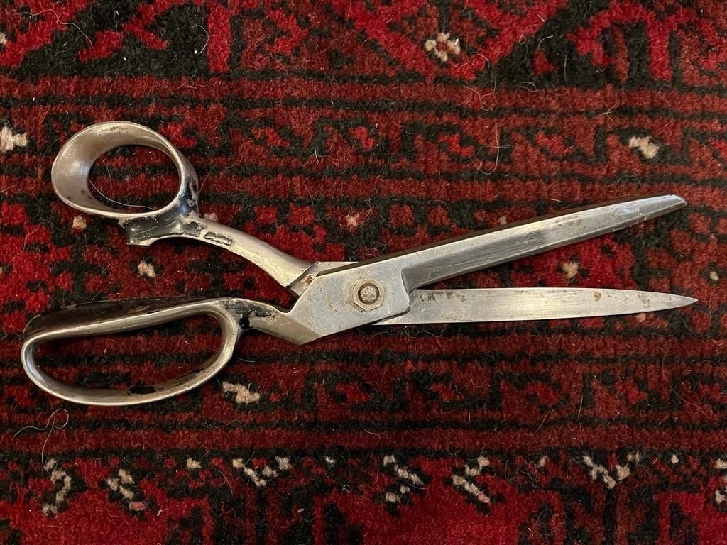The scissors that belonged to writer's grandfather, which are now in his study. (Supplied)