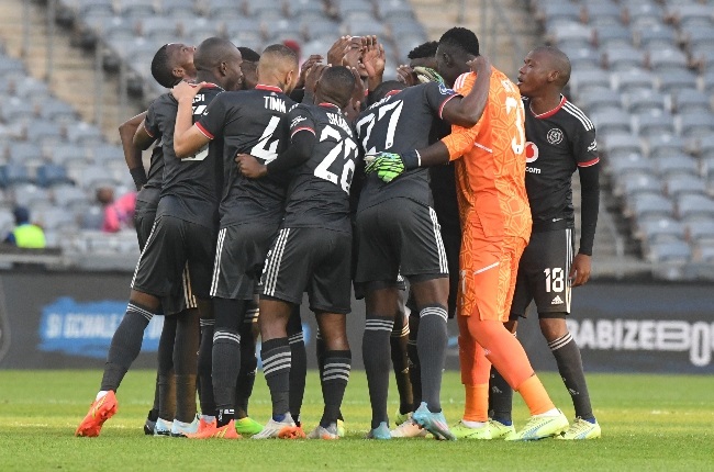 Orlando Pirates players take the field during the DStv Premiership match between Orlando Pirates and TS Galaxy at Orlando Stadium in Johannesburg.