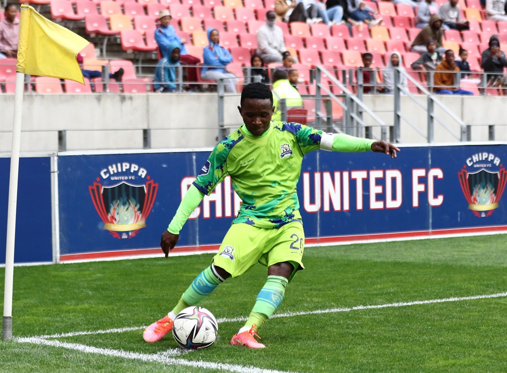 GQEBERHA, SOUTH AFRICA - SEPTEMBER 17: Phillip Ndlondlo of Marumo Gallants FC during the DStv Premiership match between Chippa United and Marumo Gallants FC at Nelson Mandela Bay Stadium on September 17, 2022 in Gqeberha, South Africa (Photo by Richard Huggard/Gallo Images)