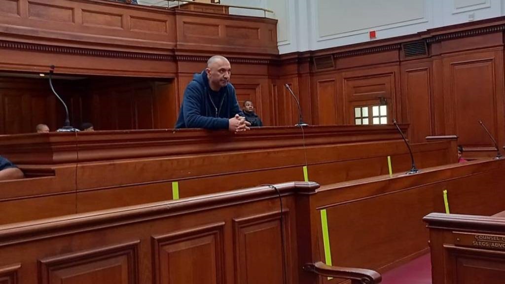 Nafiz Modack was alone at court for his check in with the judge on how he consultations with his lawyer are going. (Jenni Evans/News24)