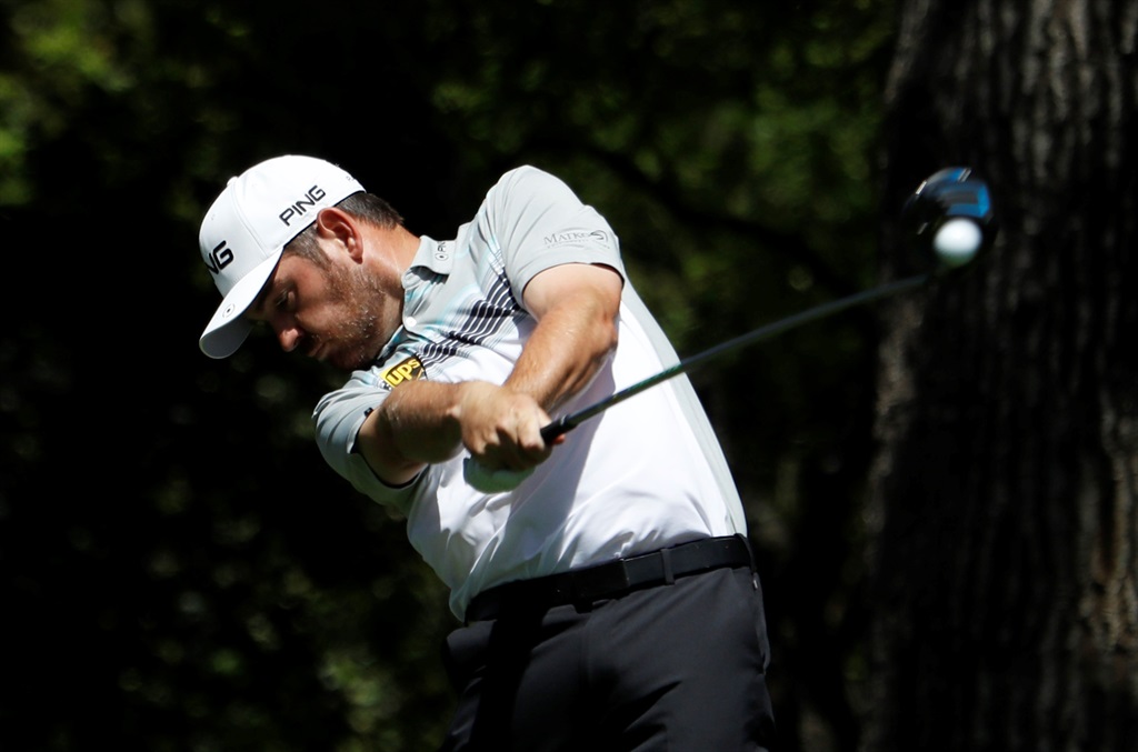 Louis Oosthuizen hits off the second tee during first round play of the 2018 Masters golf tournament at the Augusta National Golf Club in Augusta, Georgia. Picture: Jonathan Ernst/Reuters