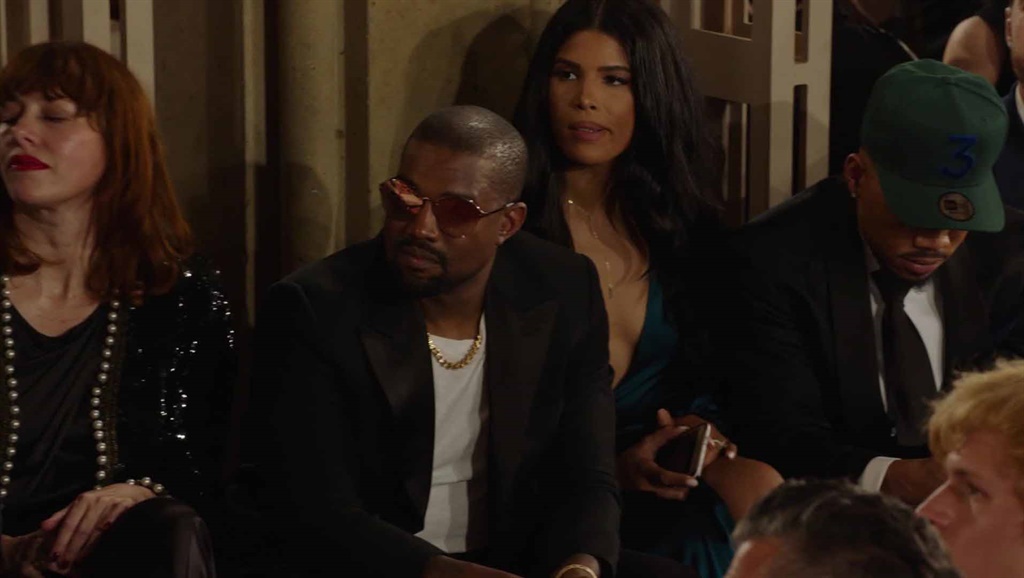 Kanye West and Chance the Rapper frow at Ralph Lauren's celebration