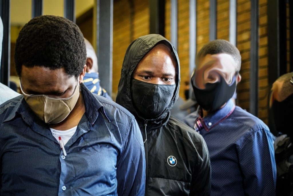 The accused in the Senzo Meyiwa case in court.
