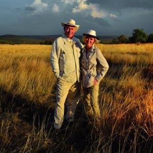 Founder Peter Hayward with Celia du Preez, production executive at Hayward’s Great Safari Company. (Picture: Supplied)