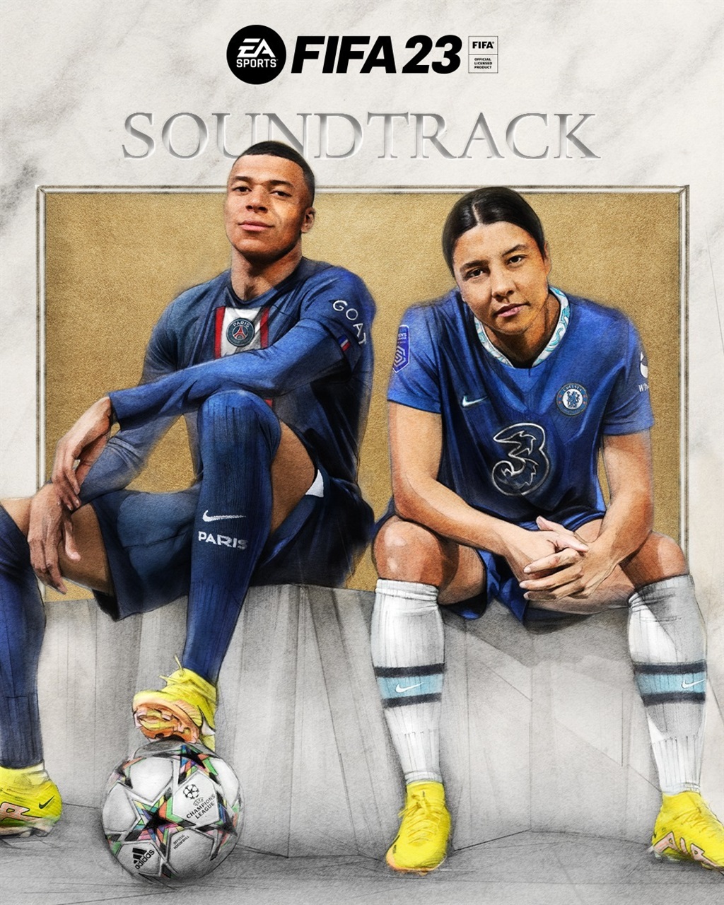 The cover for the FIFA 23 game and soundtrack. 