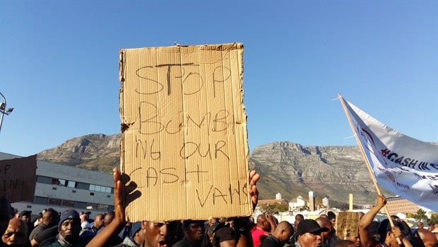 <em>Cash in transit workers say they have had enough of the sustained violent ambushes on them. At the Cape Town leg of their national march they will leave from the top of Darling street at 11am and hand a memo of grievances to Safety MEC Dan Plato. (Jenni Evans, News24)</em>