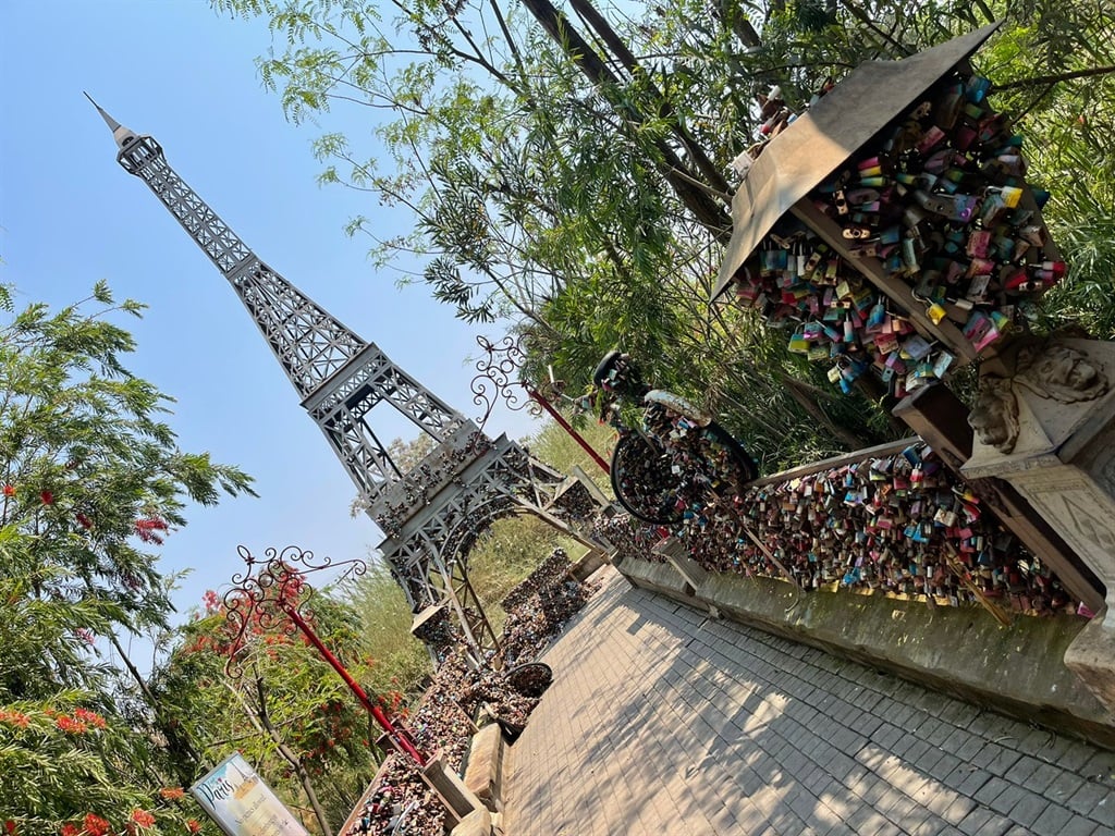 The miniature Eiffel Tower in Little Paris, Hartbeespoort.